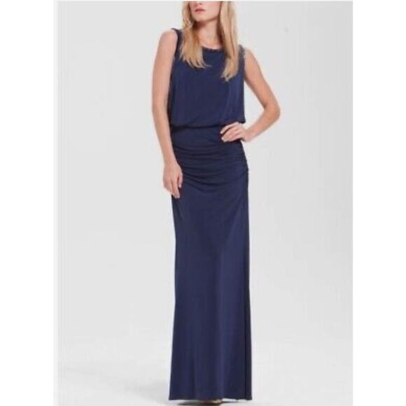 Laundry  by Shelli Segal Evening Formal Gown in Navy Blue - Picture 1 of 8